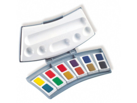 Pelikan Boîte de couleurs aquarelles d'études 725 D/12,