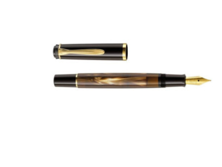 Pelikan Stylo plume M 200, brun marbré, taille de plume: EF