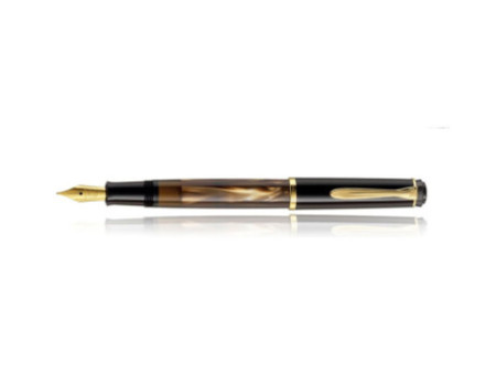 Pelikan Stylo plume M 200, brun marbré, taille de plume: EF