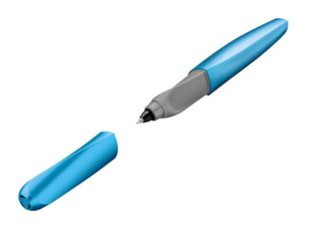 Pelikan Twist Stylo roller Frosted Blue, bleu-métallique