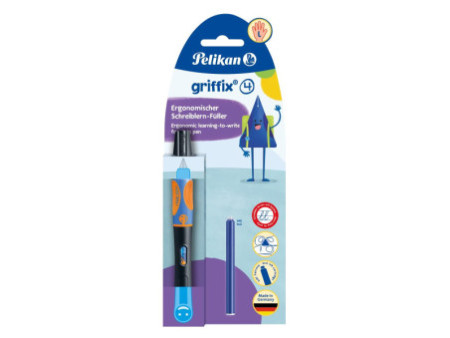 Pelikan Stylo plume griffix Neon Black, pour gauchers