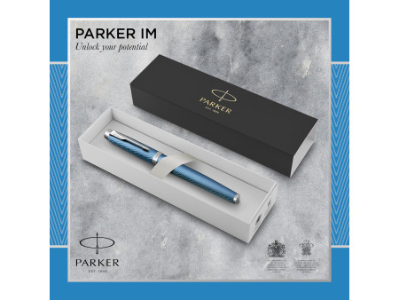 PARKER Stylo plume IM PREMIUM Bleu Clair C.T.