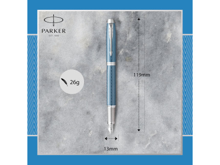 PARKER Stylo plume IM PREMIUM Bleu Clair C.T.