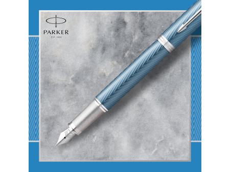 PARKER Stylo plume IM PREMIUM Bleu Clair C.T.