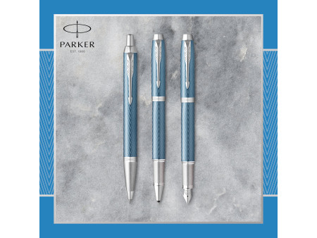 PARKER Stylo roller IM PREMIUM Bleu Clair C.T.