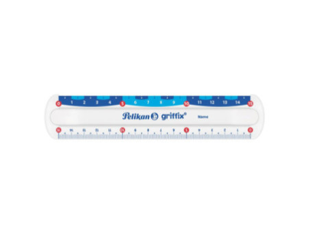 Pelikan Règle griffix, 150 mm, transparent / bleu