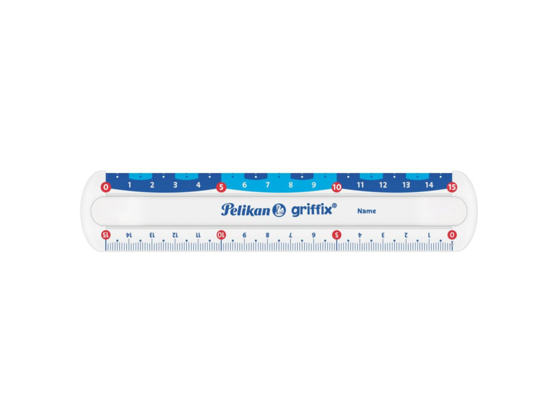 Pelikan Règle griffix, 150 mm, transparent / bleu