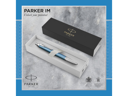 PARKER Stylo à bille rétractable IM PREMIUM Bleu Clair C.T