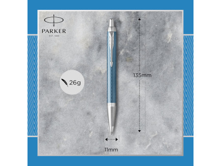 PARKER Stylo à bille rétractable IM PREMIUM Bleu Clair C.T