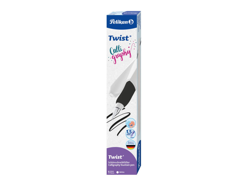 Pelikan Stylo plume de calligraphie Twist Calligraphy, blanc