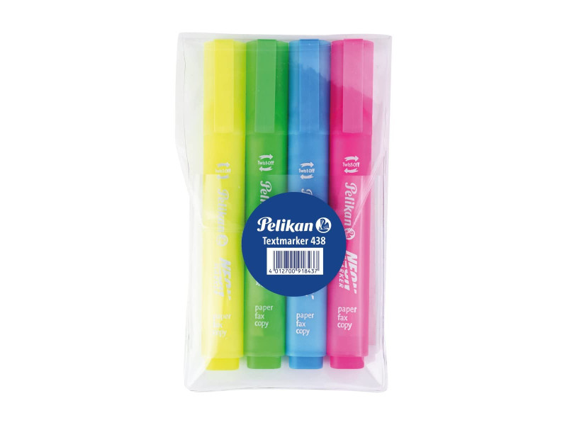 Pelikan Surligneur 438 Neon, étui de 4