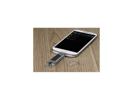 hama Clé USB 2.0 'Laeta Twin', 64 GB, gris
