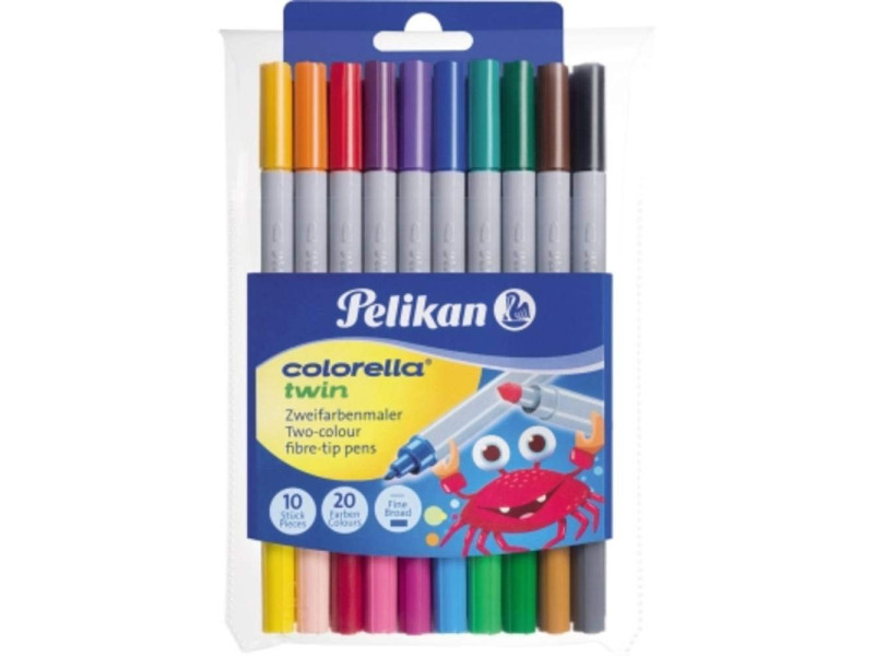 Pelikan Feutres colorella twin, rond, étui de 10