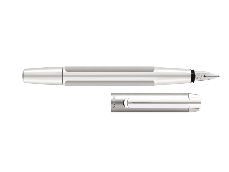 Pelikan Stylo plume 'PURA', taille de plume : B, argent