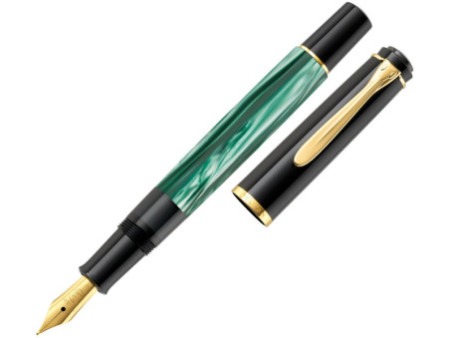 Pelikan Stylo plume M 200, vert marbré, taille de plume: M