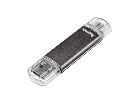hama Clé USB 2.0 'Laeta Twin', 128 GB, gris