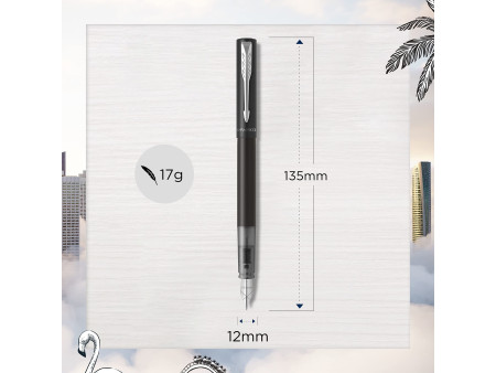 PARKER Stylo plume VECTOR XL, noir mat métallisé C.T.
