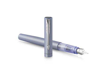 PARKER Stylo plume VECTOR XL, bleu argent mat métallisé C.T.