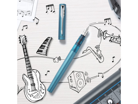PARKER Stylo plume VECTOR XL, bleu sarcelle mat métallisé