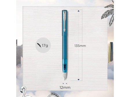PARKER Stylo plume VECTOR XL, bleu sarcelle mat métallisé