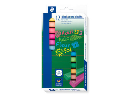 STAEDTLER Craie pour tableau, étui en carton de 12, assorti