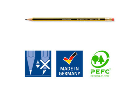 STAEDTLER Crayon de papier Noris avec gomme, pot de 72