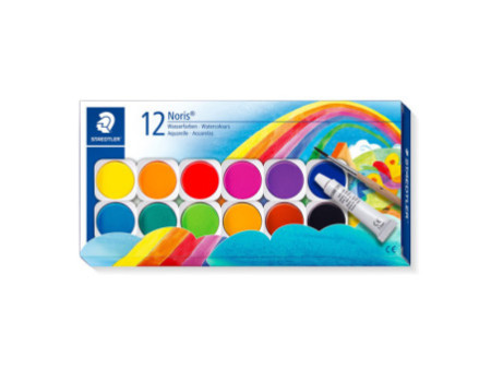 STAEDTLER Boîte de peinture Noris, 12 couleurs