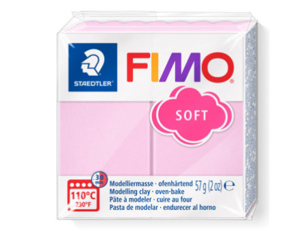 FIMO SOFT Pâte à modeler, à cuire, 57 g, rose pastel