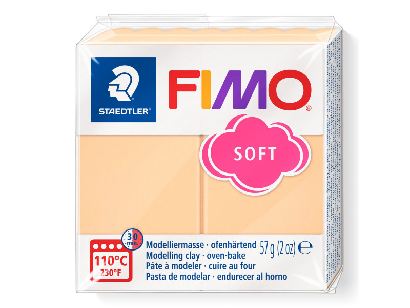 FIMO EFFECT Pâte à modeler, à cuire, 57 g, pêche pastel