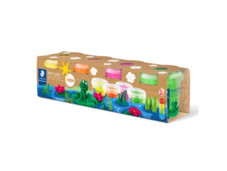STAEDTLER Set de pâte à modeler Noris junior, couleurs fluo