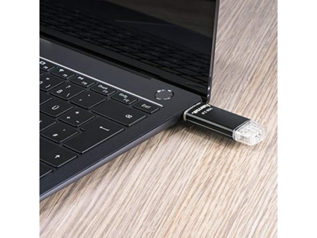 hama Clé USB 3.0 'Laeta Twin', 128 GB, noir