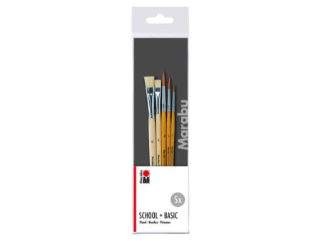 Marabu Kit de pinceau 'Basic + School', de 5 pièces