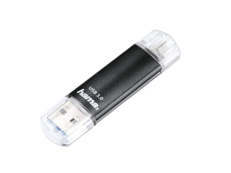 hama Clé USB 3.0 'Laeta Twin', 256 GB, noir