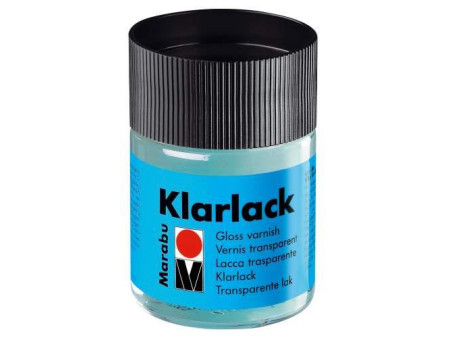 Marabu Vernis transparent, haute brillance, 50 ml, en verre