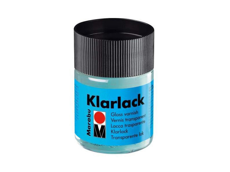 Marabu Vernis transparent, haute brillance, 50 ml, en verre
