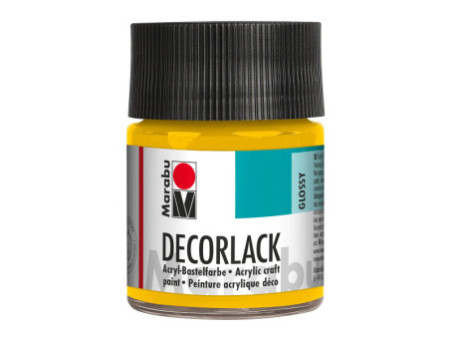 Marabu Vernis acrylique 'Decorlack', jaune moyen, 50 ml,