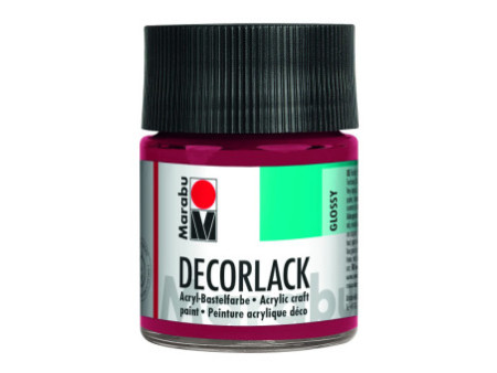 Marabu Vernis acrylique 'Decorlack', rouge carmin, 50 ml,