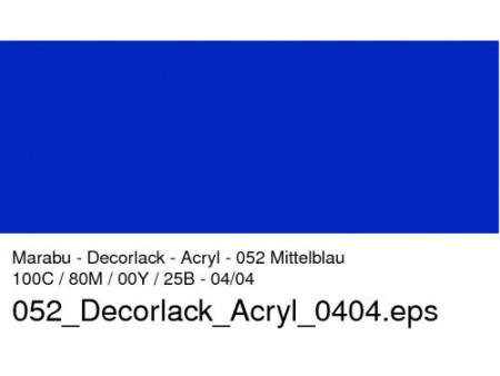 Marabu Vernis acrylique 'Decorlack', bleu moyen, 50 ml,