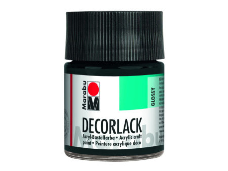 Marabu Vernis acrylique 'Decorlack', noir, 50 ml,