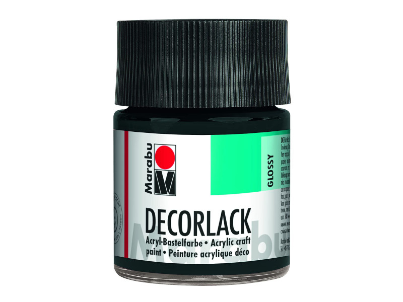 Marabu Vernis acrylique 'Decorlack', noir, 50 ml,