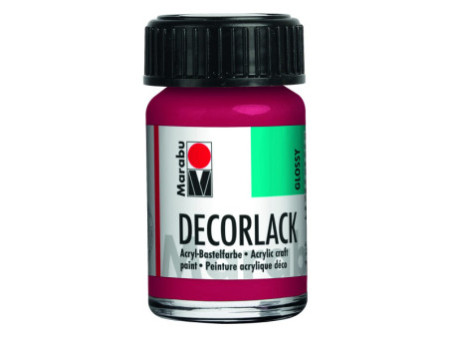 Marabu Vernis acrylique 'Decorlack', rouge carmin, 15 ml,