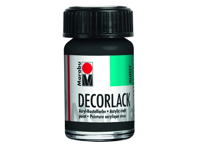 Marabu Vernis acrylique 'Decorlack', noir, 15 ml,