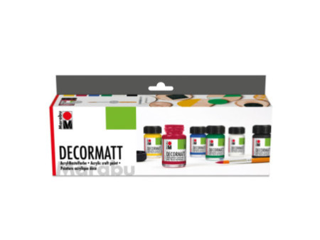 Marabu Peinture acrylique 'Decormatt', kit de démarrage