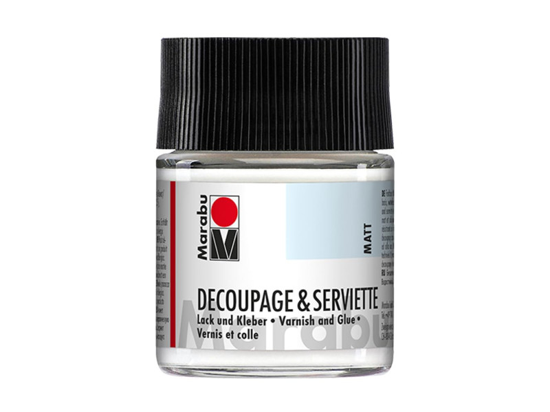 Marabu Vernis & Colle pour serviettes, mat, 50 ml, dans un