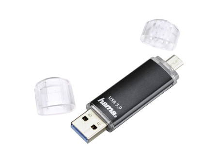 hama Clé USB 3.0 'Laeta Twin', 256 GB, noir