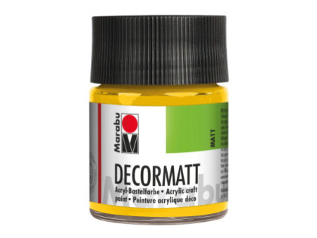 Marabu Peinture acrylique 'Decormatt', jaune moyen, 50 ml,