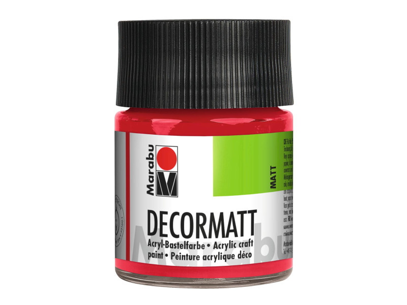 Marabu Peinture acrylique 'Decormatt', rouge cérise, 50 ml