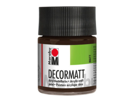 Marabu Peinture acrylique 'Decormatt', marron foncé, 50 ml,