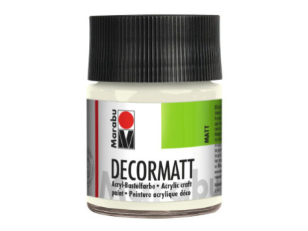 Marabu Peinture acrylique 'Decormatt', blanc, 50 ml,