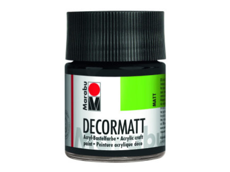 Marabu Peinture acrylique 'Decormatt', noir, 50 ml,